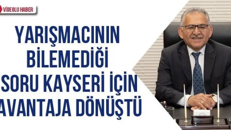 Yarışmacının bilemediği soru Kayseri için avantaja dönüştü