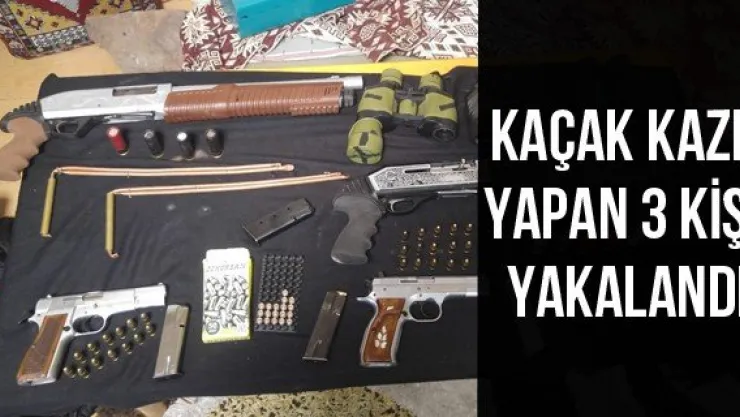 Kaçak Kazı Yapan 3 Kişi Yakalandı