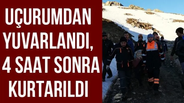 Uçurumdan yuvarlandı, 14 saat sonra kurtarıldı