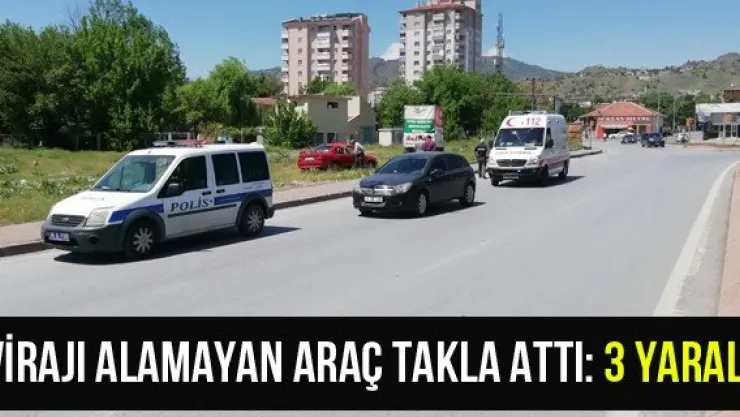 Virajı alamayan araç takla attı: 3 Yaralı