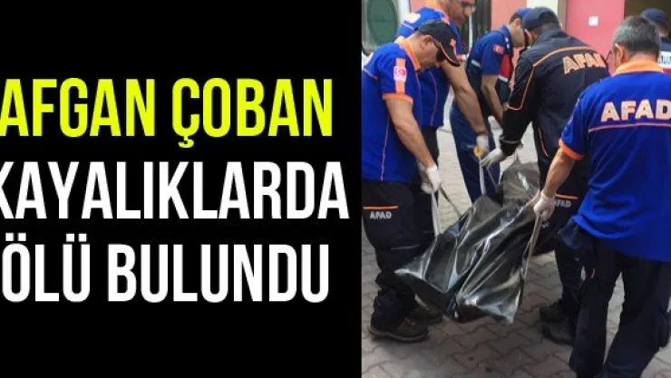Afgan çoban kayalıklarda ölü bulundu