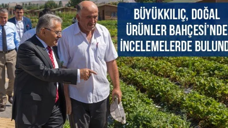 Büyükkılıç, Doğal Ürünler Bahçesi'nde incelemelerde bulundu