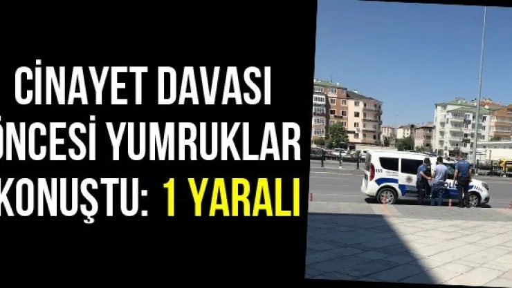 Cinayet davası öncesi yumruklar konuştu: 1 yaralı