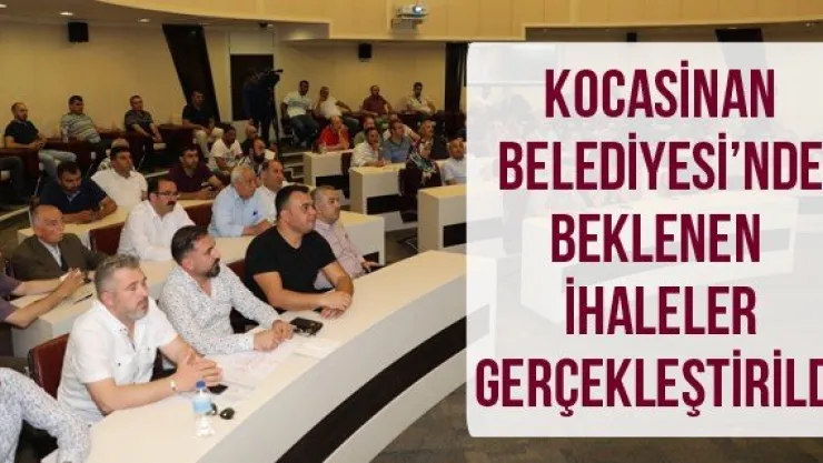 Kocasinan Belediyesi'nde Beklenen İhaleler Gerçekleştirildi