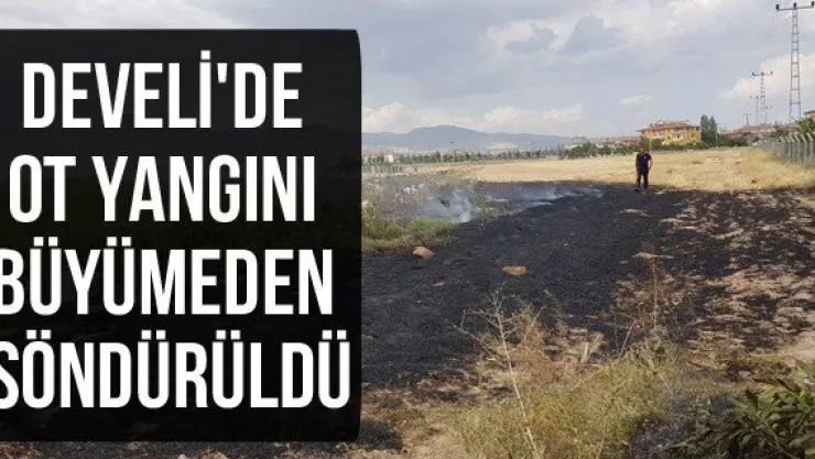 Develi'de ot yangını büyümeden söndürüldü
