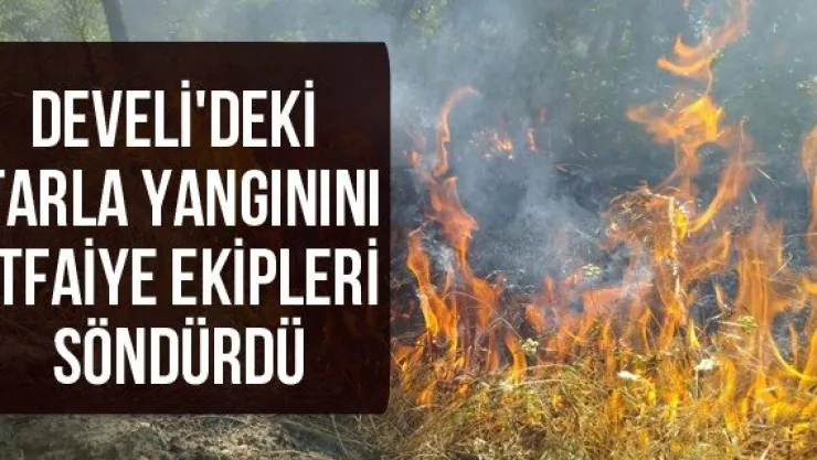Develi'deki tarla yangınını itfaiye ekipleri söndürdü