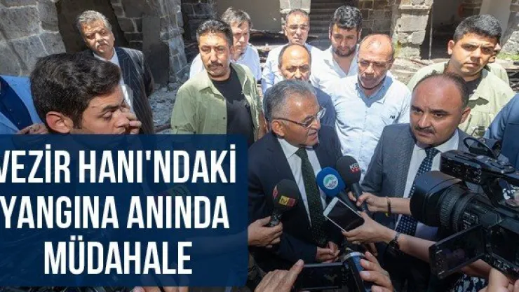 Vezir Hanı'ndaki yangına anında müdahale