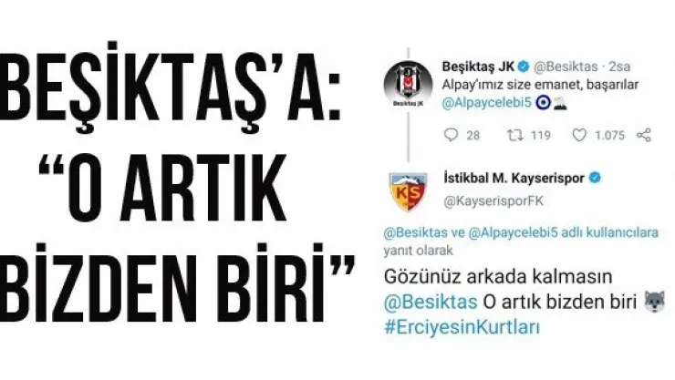 Beşiktaş'a:  'O artık bizden biri'