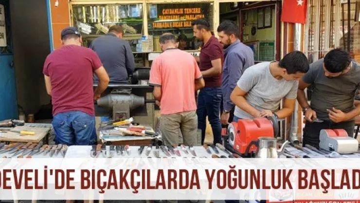 Develi'de bıçakçılarda yoğunluk başladı