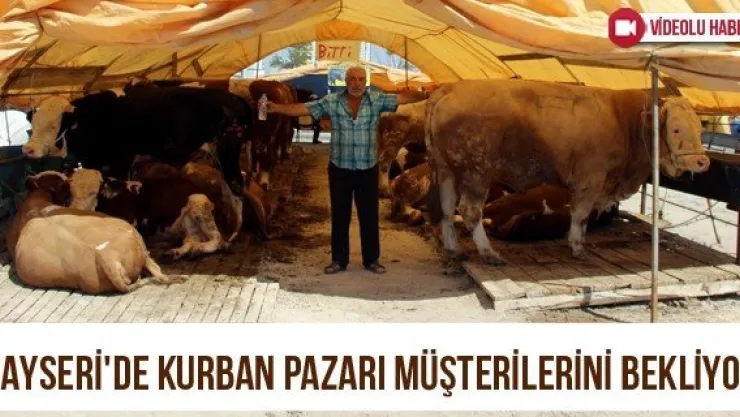 Kayseri'de kurban pazarı müşterilerini bekliyor