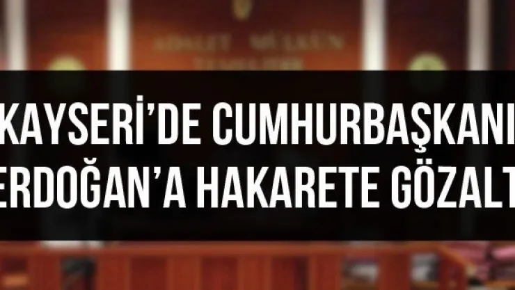 Kayseri'de Cumhurbaşkanı Erdoğan'a hakarete gözaltı