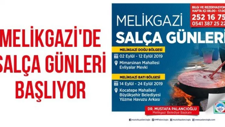 Melikgazi'de salça günleri başlıyor