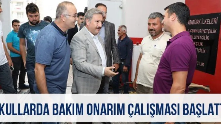 Okullarda Bakım Onarım Çalışması Başlattı