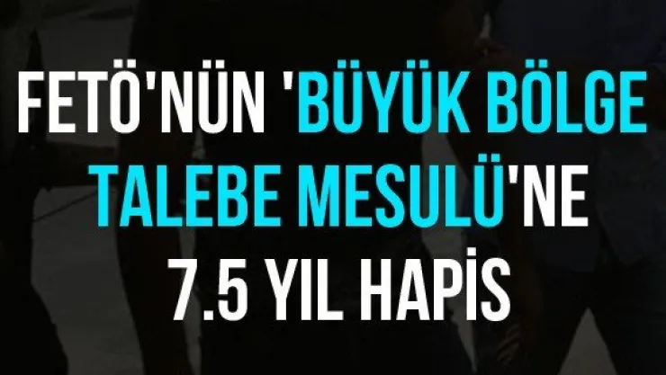 FETÖ'nün 'büyük bölge talebe mesulü'ne 7.5 yıl hapis