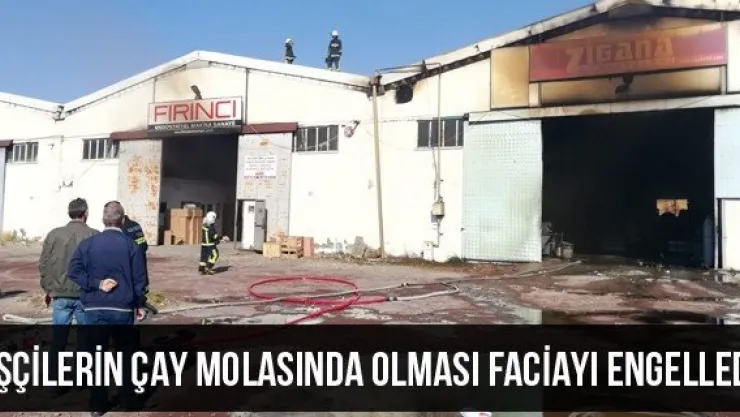 İşçilerin çay molasında olması faciayı engelledi