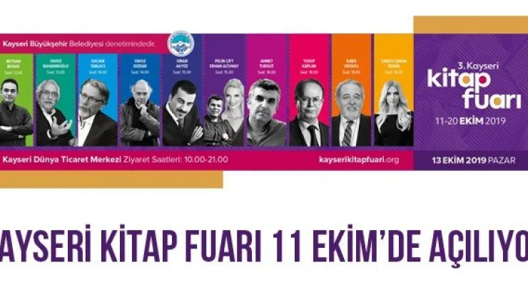 Kayseri Kitap Fuarı 11 Ekim'de açılıyor