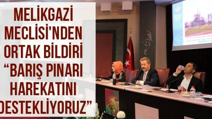 Melikgazi Meclisi'nden ortak bildiri 'Barış Pınarı Harekatını destekliyoruz'