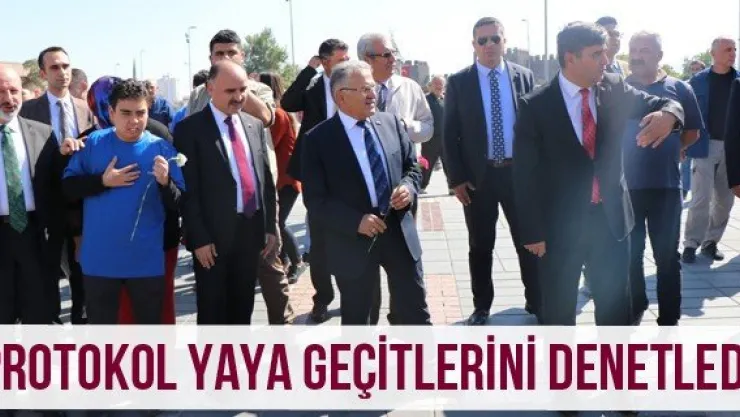 Protokol yaya geçitlerini denetledi