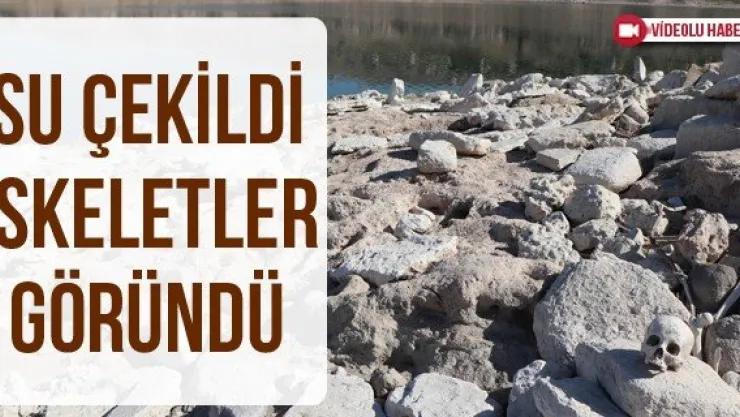 Su çekildi iskeletler göründü