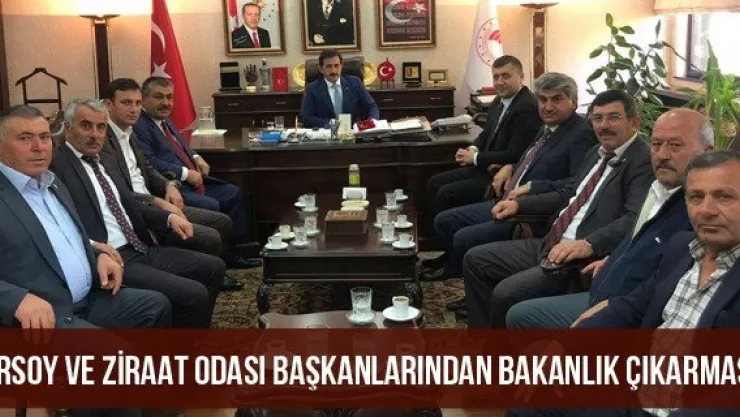 Baki Ersoy ve Ziraat Odası Başkanlarından Bakanlık çıkarması