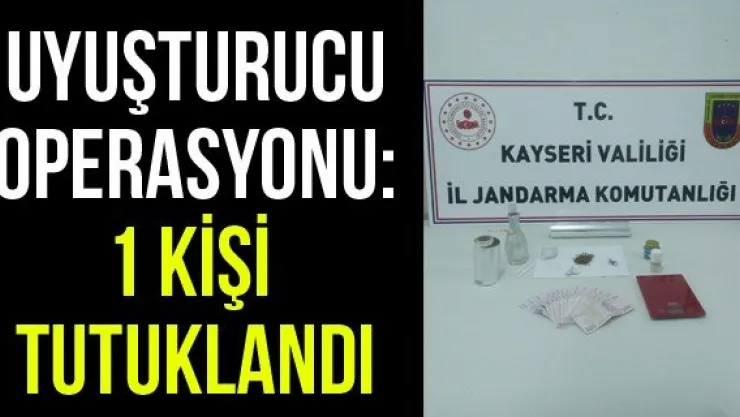 Uyuşturucu Operasyonu: 1 Kişi Tutuklandı