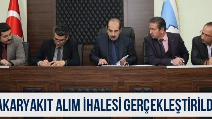Akaryakıt alım ihalesi gerçekleştirildi