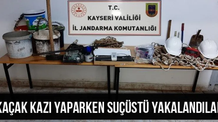 Kaçak kazı yaparken suçüstü yakalandılar