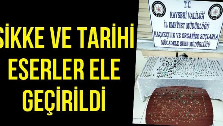 Sikke Ve Tarihi Eserler Ele Geçirildi