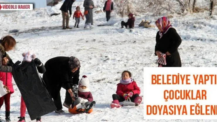 Belediye yaptı, çocuklar doyasıya eğlendi