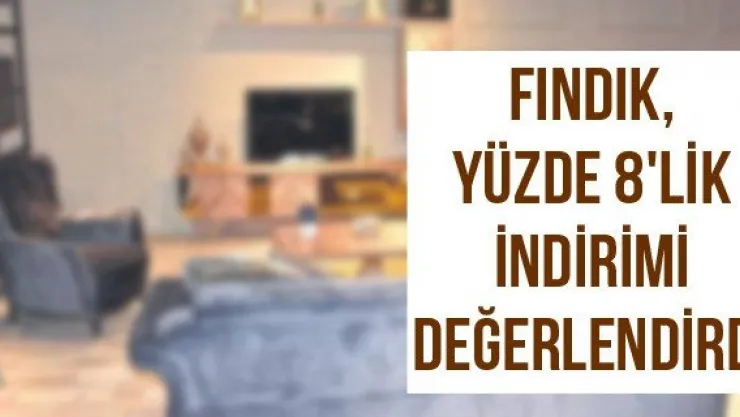 Fındık, yüzde 8'lik indirimi değerlendirdi