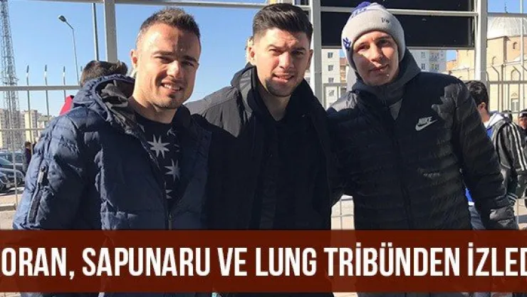 Zoran, Sapunaru ve Lung tribünden izledi