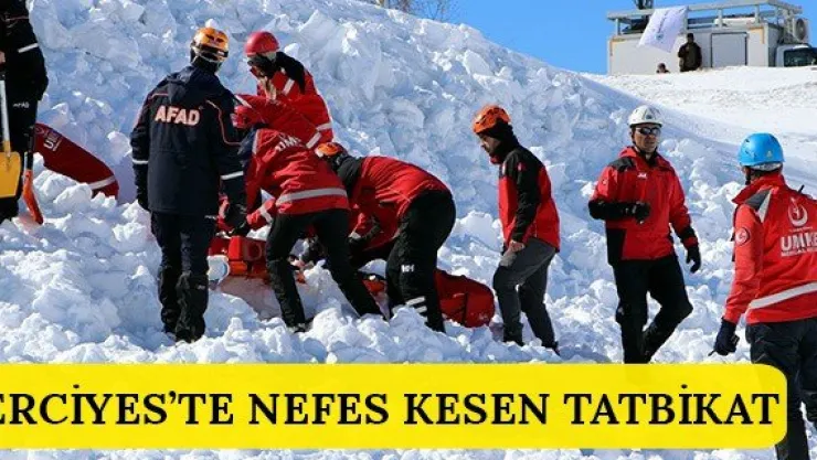 Erciyes'te nefes kesen tatbikat