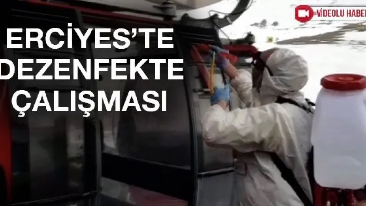 Erciyes'te dezenfekte çalışması
