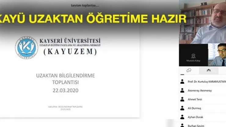 KAYÜ uzaktan öğretime hazır