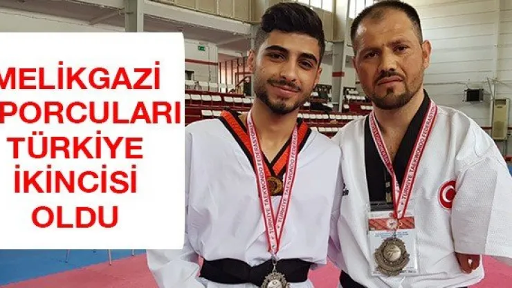 Melikgazi sporcuları Türkiye ikincisi oldu