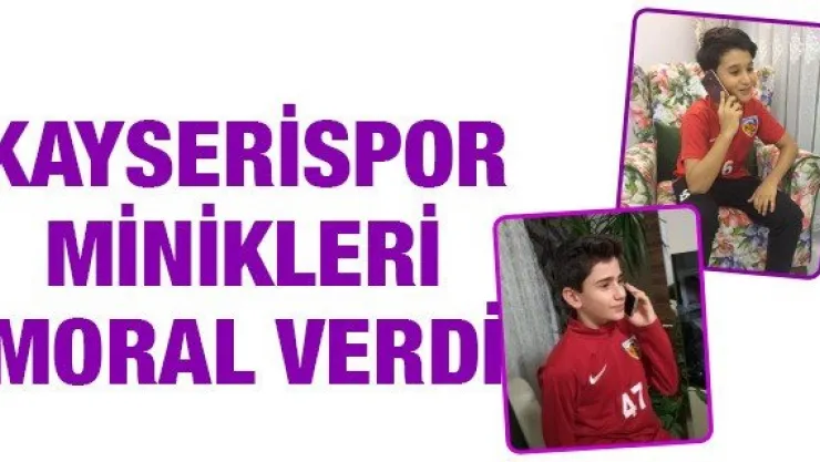 Kayserispor minikleri moral verdi