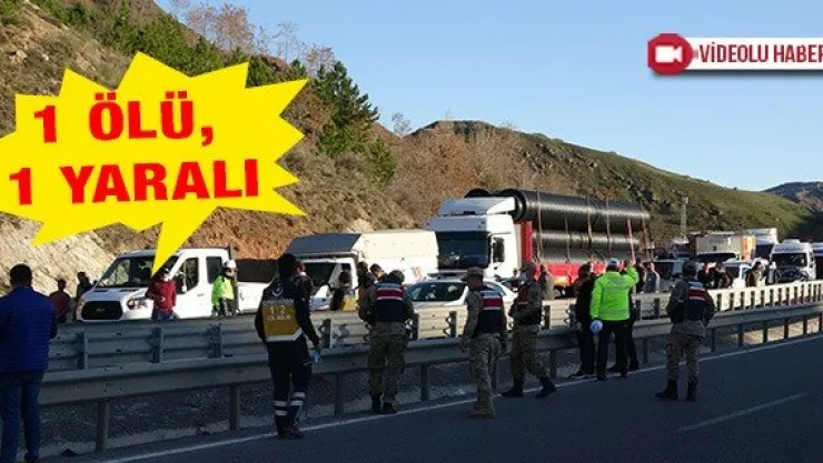 MOTOSİKLET KAZASI: 1 ÖLÜ, 1 YARALI