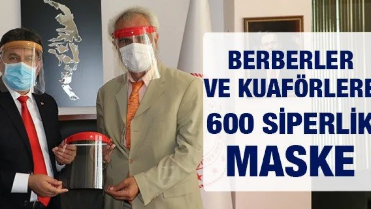 Gençlik Merkezi'nden berberler ve kuaförlere 600 siperlik maske