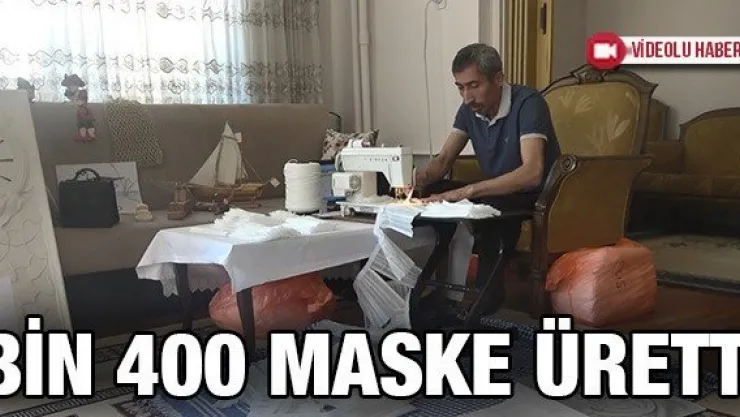 &quotNasıl yapıldığını görmem yetti" dedi, bin 400 maske üretti