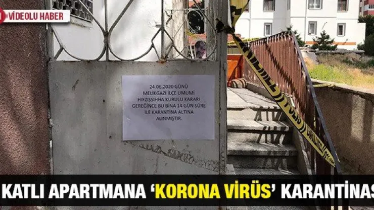 3 katlı apartmana 'Korona virüs' karantinası