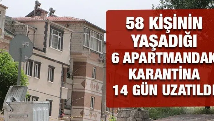 58 kişinin yaşadığı 6 apartmandaki karantina 14 gün uzatıldı