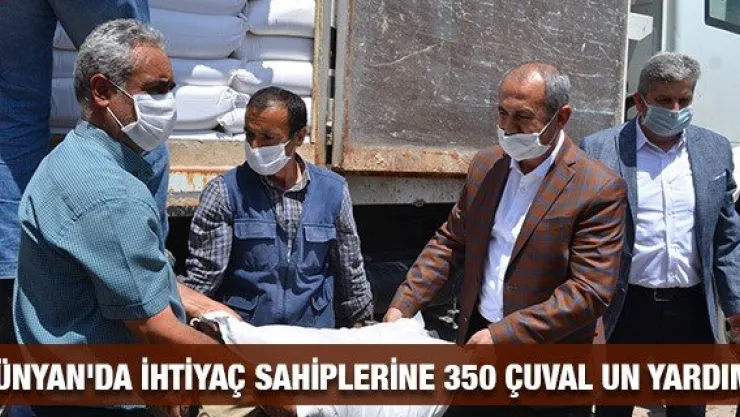 Bünyan'da öğretmen ve öğrenciler ihtiyaç sahiplerine 350 çuval un yardımı yaptı