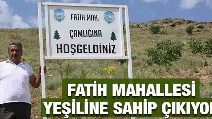 Fatih Mahallesi yeşiline sahip çıkıyor