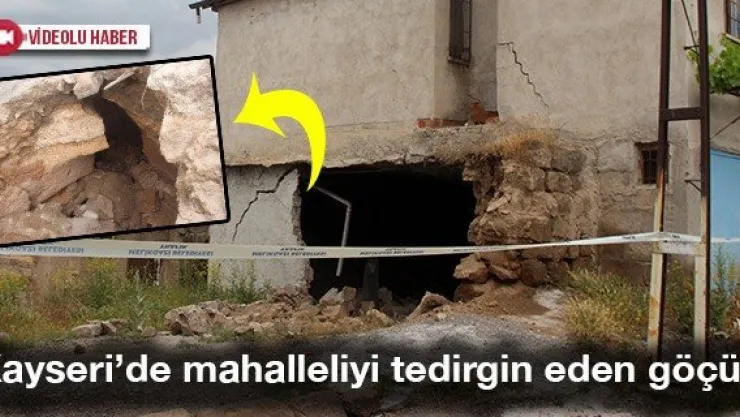 Kayseri'de mahalleliyi tedirgin eden göçük