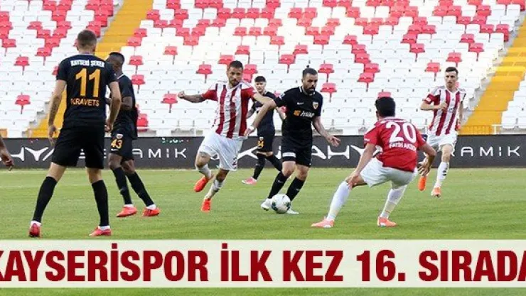 Kayserispor ilk kez 16. sırada