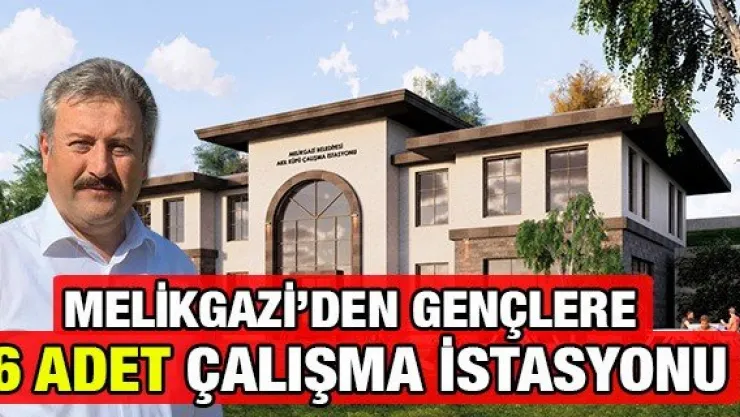 Melikgazi'den gençlere 6 adet çalışma istasyonu