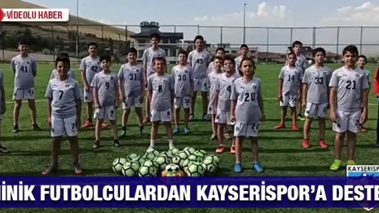 Minik futbolculardan Kayserispor'a destek