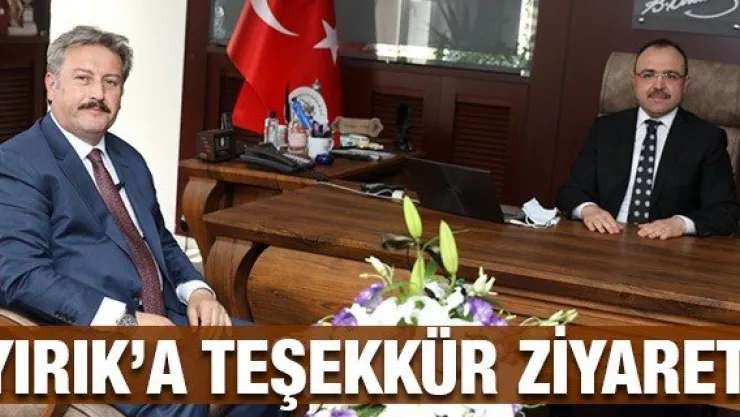 Palancıoğlu, Kaymakam Erkaya Yırık'a Melikgazi'ye hizmetleri için teşekkür etti