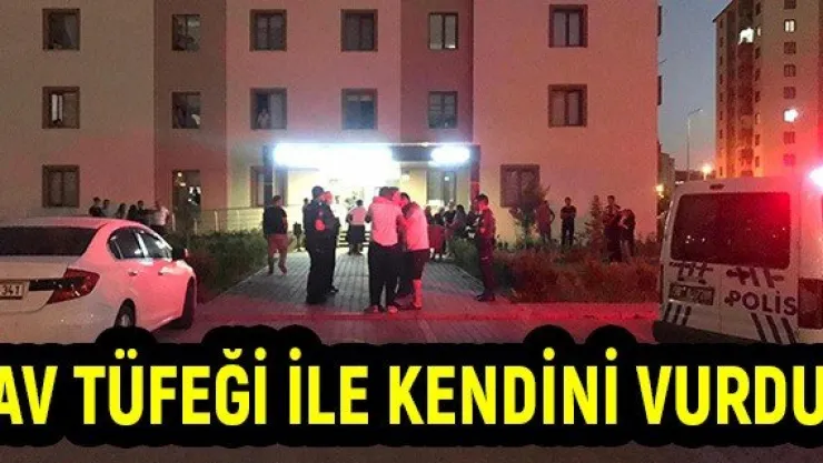 Av tüfeği ile kendini vurdu
