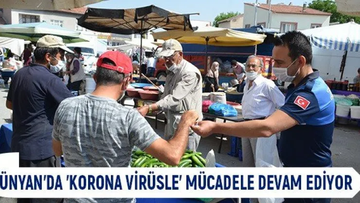 Bünyan'da 'Korona virüsle' mücadele devam ediyor